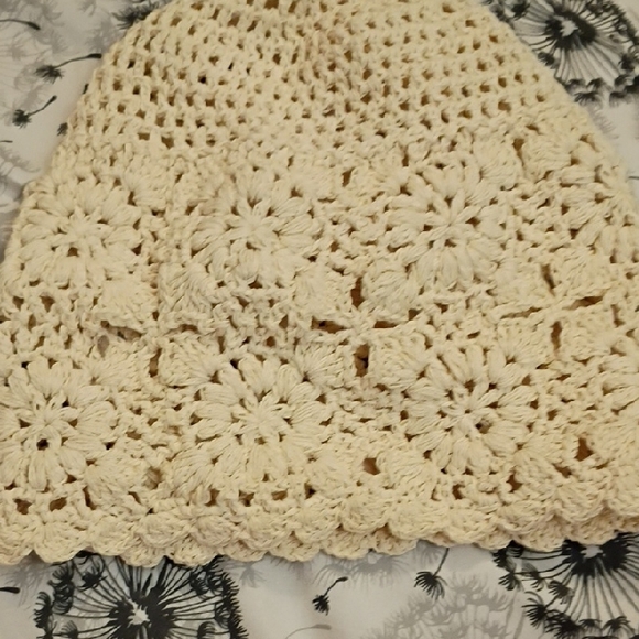 Handmade Crochet Beanie Hat in Cream